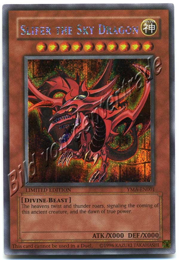 YU GI OH ÄGYPTISCHE GÖTTERKARTEN SLIFER SECRET RARE NEU - Bild 1 von 1