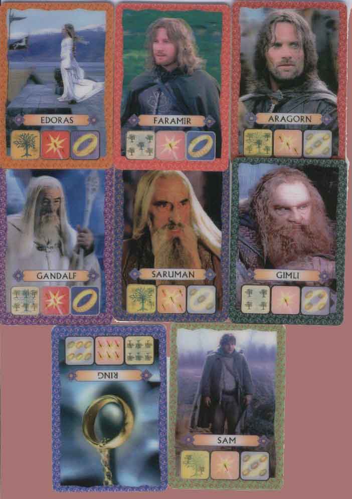 LORD OF THE RINGS 16 KELLOGG'S 3D LENTICULAR HOLO CARDS THE TWO TOWERS LOOK! 
